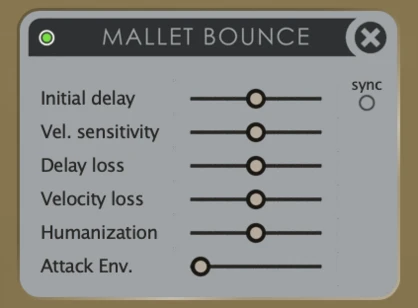 Mallet bounce 설정