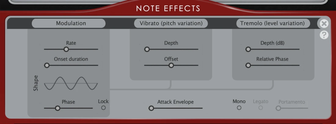 Note Effects 패널