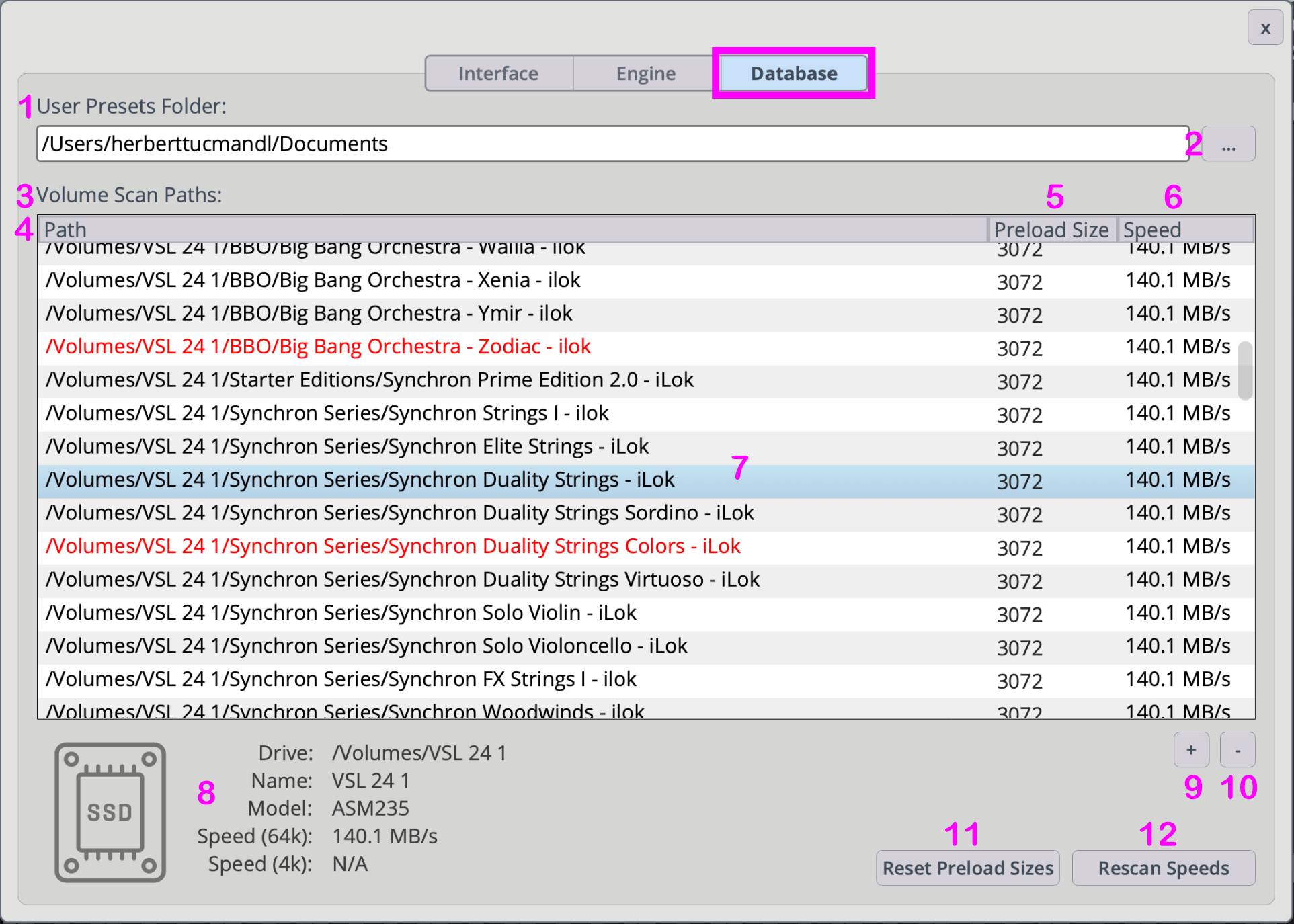 Database Settings