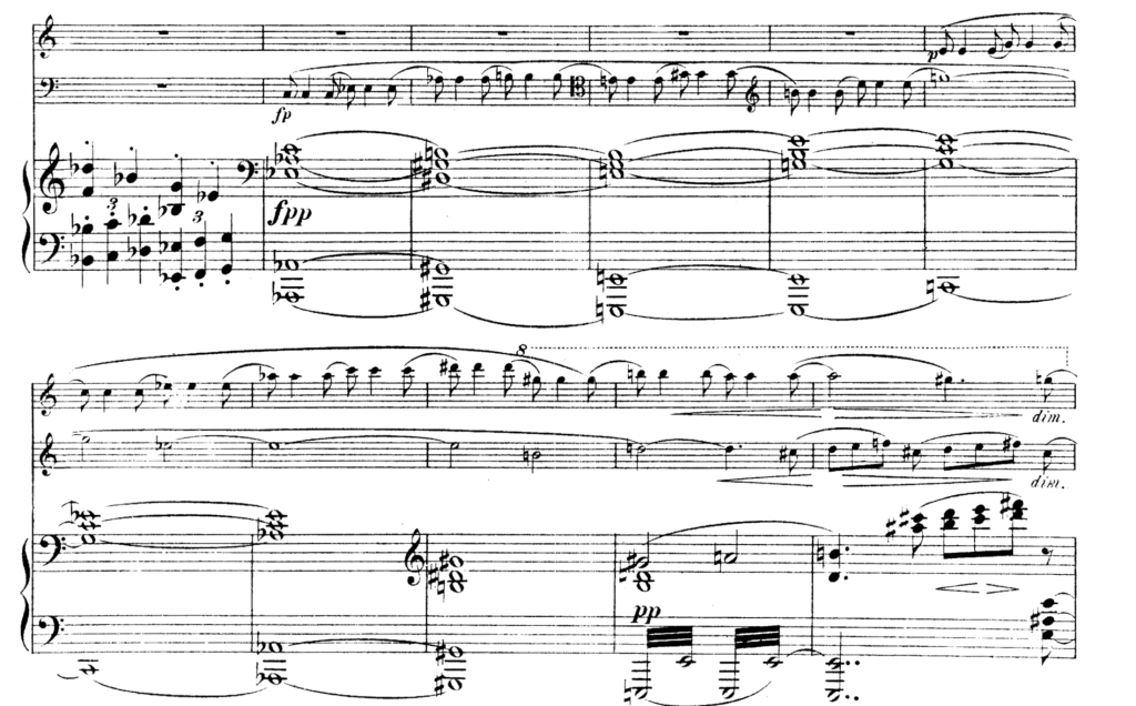 예시 1. Brahms 바이올린·첼로 협주곡 1악장 268–279마디