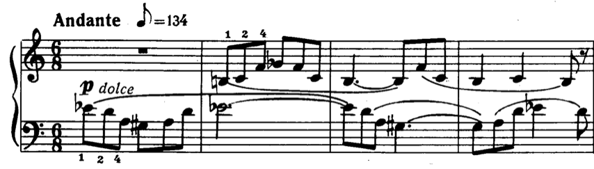 Bartók From the Island of Bali 발췌 1 악보