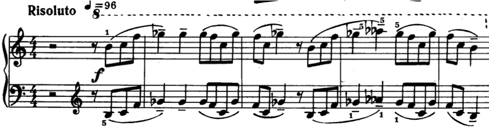 Bartók From the Island of Bali 발췌 2 악보